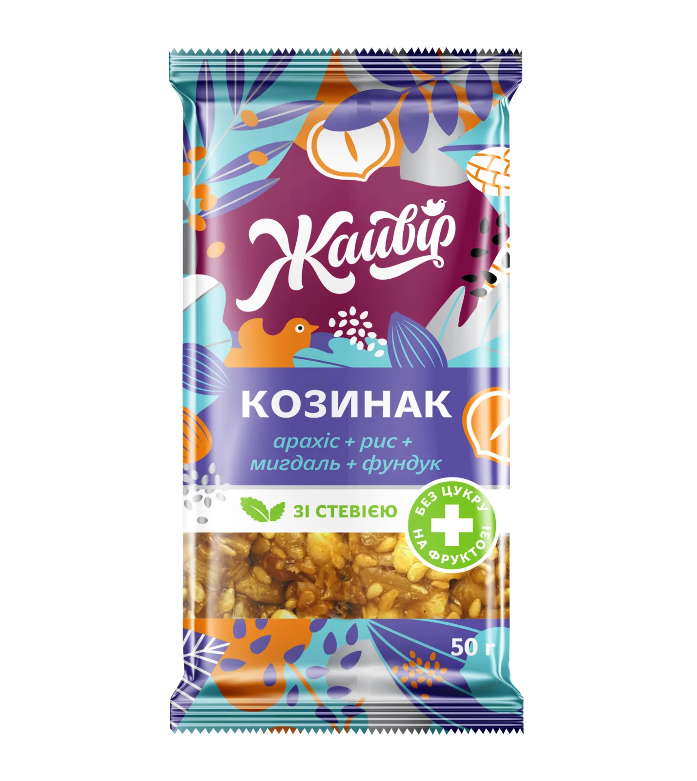 Козинак з кунжуту на фруктозі — без цукру, ТМ Жайвір